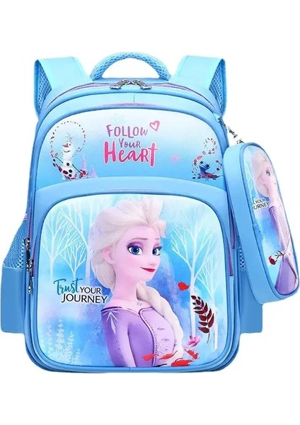Disney Frozen Elsa Anna Cartoon Schoolbag Kızlar Sırt Çantası Çocuklar Ilkokul Okul Çantası Çocuklar Backpack Schoolbagcolor: Pink/boyut: 42X30X14CM (Yurt Dışından)