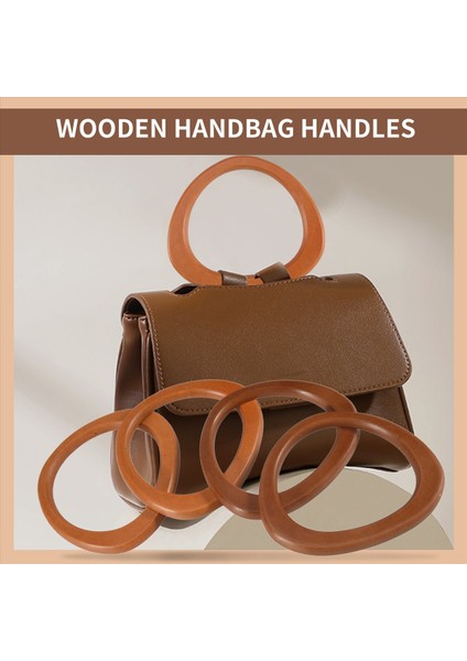 Ahşap Çanta Kolu Daire Ahşap Kulplar Tığ Işi Örgü Çanta Plaj Çantası Saman Çanta Çanta Kolları Için Yedek Alet (Yurt Dışından) fırsatları