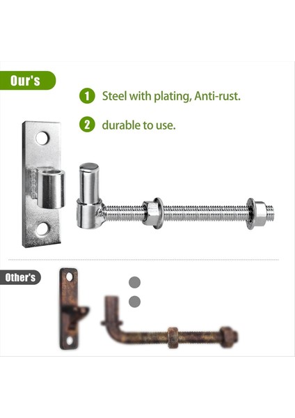 Ağaç ve Metal Kapılar Için Ağır Yorum Kapısı Menteşeleri, 8 Inç J Bolt Menteşe, 2 Pack - Çiftlik ve Ahır Kapıları Için Ideal (Yurt Dışından) indirimleri