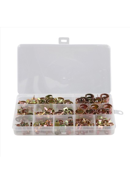 100PCS Araba Kamyonu Yay Klipsleri Yakıt Yağı Su Hortumu Klipsli Boru Borusu Kelepçe Bağlantı Elemanı Çeşit Seti 6-17MM (Yurt Dışından)
