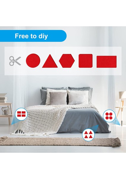 Kendinden Yapışkanlı Keçe Planörleri, 40 x 150 Cm, Kendi Yapışkan Keçe Pedleri, Mobilya Planörleri, Çok Amaçlı Yapışkan Mat Bant Kırmızı (Yurt Dışından) fırsatları