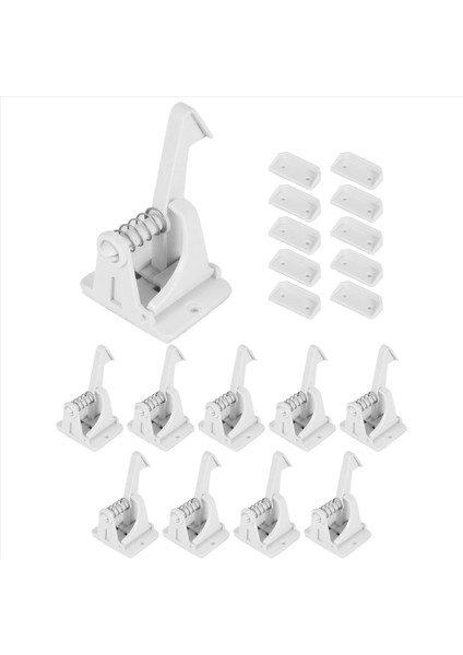 10PCS Dolap Kilitleri Çocuk Güvenlik Mandalları Bebek Güvenli Manyetik Çekmeceli Dolap Kilit Çocukları Yapışkanlı Geçirmez Dolap Kilitler Beyaz (Yurt Dışından)