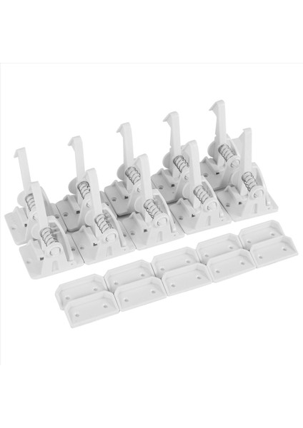 10PCS Dolap Kilitleri Çocuk Güvenlik Mandalları Bebek Güvenli Manyetik Çekmeceli Dolap Kilit Çocukları Yapışkanlı Geçirmez Dolap Kilitler Beyaz (Yurt Dışından) fiyatları