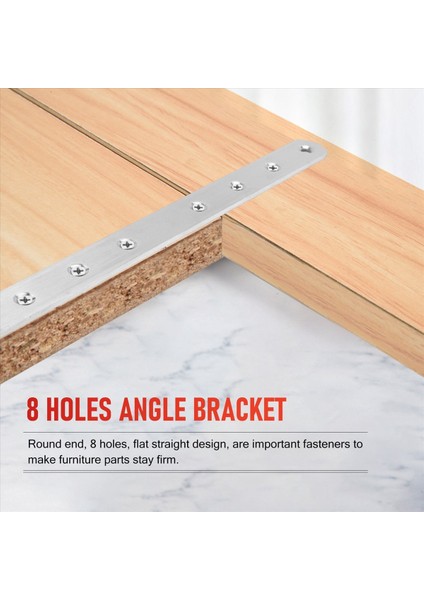 Metal 8 Delik Düz Düz Tasarım Köşe Brace Açı Braketi 250MM (Yurt Dışından) fırsatları