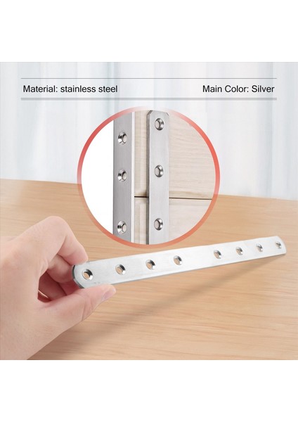 Metal 8 Delik Düz Düz Tasarım Köşe Brace Açı Braketi 250MM (Yurt Dışından) indirimleri