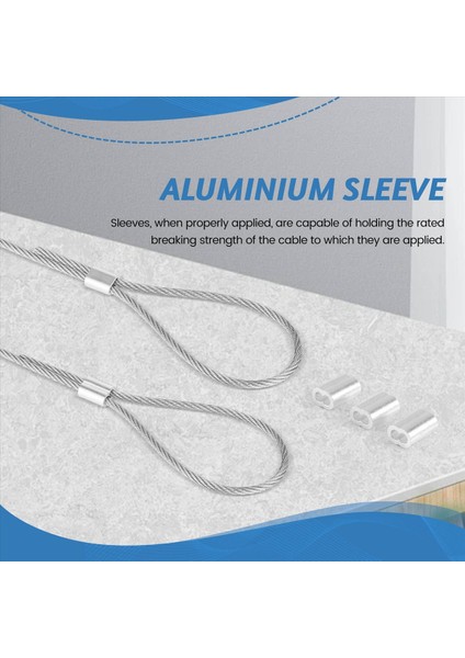 3 mm Çapında Tel Halat ve Kablo Için 100PCS Alüminyum Kıvırma Döngü Manşonu (Yurt Dışından) fırsatları