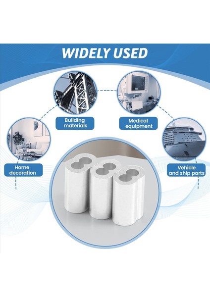 3 mm Çapında Tel Halat ve Kablo Için 100PCS Alüminyum Kıvırma Döngü Manşonu (Yurt Dışından) indirimleri