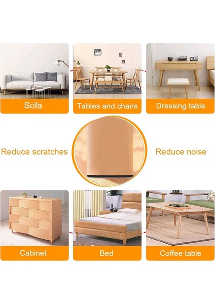 8pc Mobilya Kayar Dikdörtgen Mobilya Kaydırıcıları 25MM x 100MM Kendi Kendine Yapışkan Mobilya Kat Koruyucusu Için Hareketli Kaydırıcılar (Yurt Dışından) fiyatları