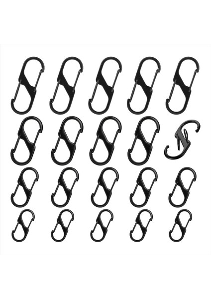 Fermuarlı Klipler Hırsızlık Önleme, 20 Adet Sırt Çantaları Için Fermuar Çekme Kilitleri, Çift Bahar S Karabiner Fermuar Klips Hırsızlığı Caydırıcı (Yurt Dışından)