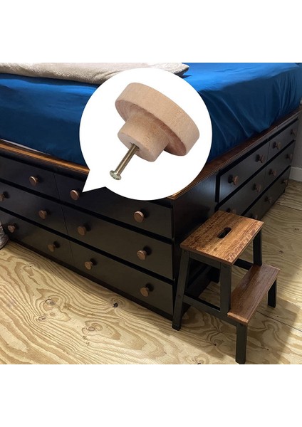 10 Adet Yuvarlak Bitmemiş Ahşap Çekmece Düğmeleri 50MM Dia Ahşap Mobilya Dolap Dresser Çeker (Yurt Dışından) fiyatları