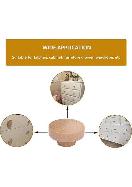 10 Adet Yuvarlak Bitmemiş Ahşap Çekmece Düğmeleri 50MM Dia Ahşap Mobilya Dolap Dresser Çeker (Yurt Dışından) fırsatları