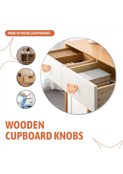 15 Adet Mobilya Düğmeleri, Ahşap Çekmece Düğmeleri, Ahşap Dolap Düğmeleri, Çocuklar Için Ayı Çekmece Düğmeleri, Şifoniyer, Çekmeceler, Mutfak (Yurt Dışından) indirimleri
