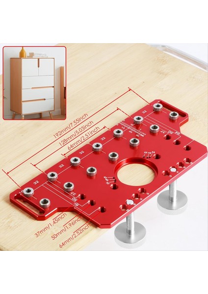 Raf Pimi Deliği Jig ve Menteşe Kelepçesi Ikili, Menteşe Konumlandırma Jig, Menteşe Deliği Matkap Kılavuzu Ağaç Işleme Için Bulucu (Yurt Dışından) modelleri