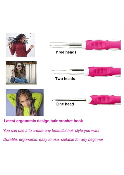 Dreadlocks Tığ Işi Kanca, Ergonomik Saplı Seti, Locs Için Birbirine Konulma Aracı 0.75MM Dreadlock Tığ Işi Saçlar Için (Yurt Dışından) indirimleri