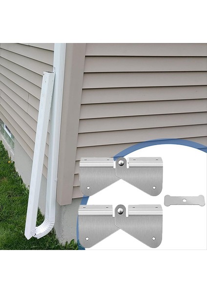 Paslanmaz Çelik Oluk Iniş Borusu Uzatma Menteşesi, Menteşe Tasarımını Çevirin, Dikdörtgen ve Kare Iniş Borusu ile Uyumlu, Bir (Yurt Dışından) fırsatları