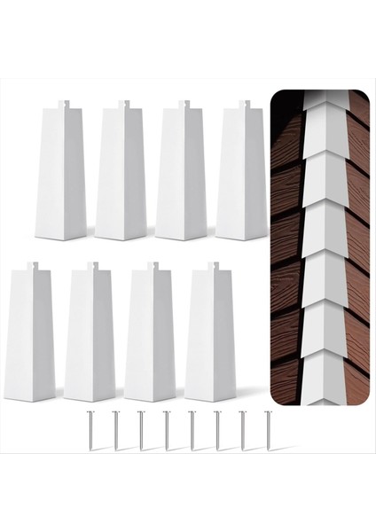 8 Pcs Alüminyum Siding Köşeleri 8 Inç Beyaz Siding Köşe Kapakları Düz ​​siding Alüminyum Köşe (Yurt Dışından) modelleri