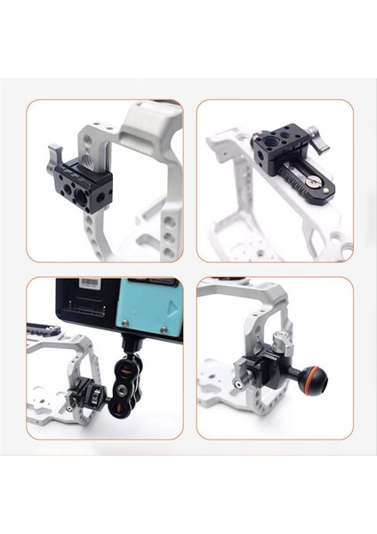 Soğuk Ayakkabı Için 1/4 3/8 Ipliğe Sahip Kelepçe Hızlı Serbest Bırakma Kamera Mikrofon Sihirli Kol (Yurt Dışından) fiyatları