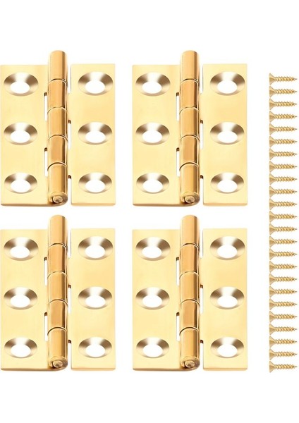 4 Adet Katı Pirinç Kalça Menteşesi 5.1 cm Dolap Kapıları Için Uygun, Gövde Yuvarlak Köşe Zenon Pirinç Menteşeler Vidalı (Yurt Dışından) modelleri