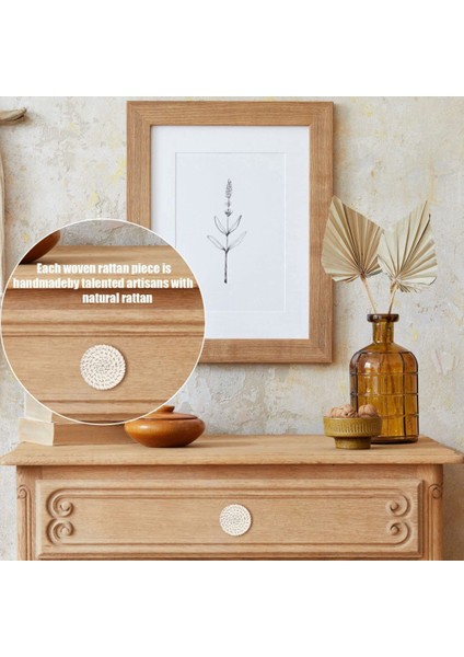 Ahşap Kulplar Kayın Rattan Çekmece Knoblar Dolap Mobilya Tutucu Dolap Kapı Soyunlu Dresser Mobilya Donanımı Çekiyor (Yurt Dışından) fiyatları