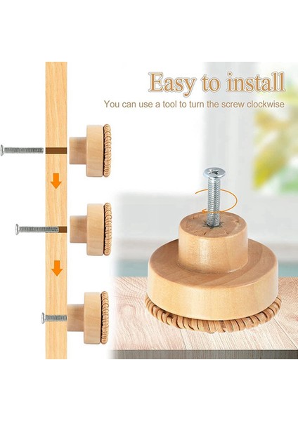 Ahşap Kulplar Kayın Rattan Çekmece Knoblar Dolap Mobilya Tutucu Dolap Kapı Soyunlu Dresser Mobilya Donanımı Çekiyor (Yurt Dışından) modelleri