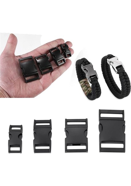 6pcs Paracord Bileklik Tokaları 6pcs Metal Hızlı Serbest Bırakma Tokaları Kayış Tokası, 1 Inç Gümüş (Yurt Dışından) modelleri