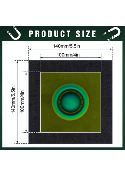 Manyetik Gözlem Filmi 4 x 4 Inç Manyetik Film Statik Alan Manyetik Flux Ekran Tabakası Mıknatıs Desen Dedektörü (Yurt Dışından) fırsatları