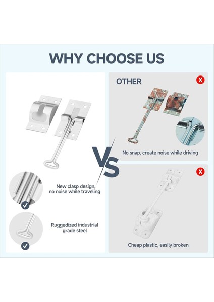 Rv Kapı Tutucusu, Yükseltme Snap Gürültüsüz Römork Kapısı Mandal, Metal Van Kapı Tutucu Yakalama, T Tarzı Kapı Tutucu, 4 Inç (Yurt Dışından) indirimleri
