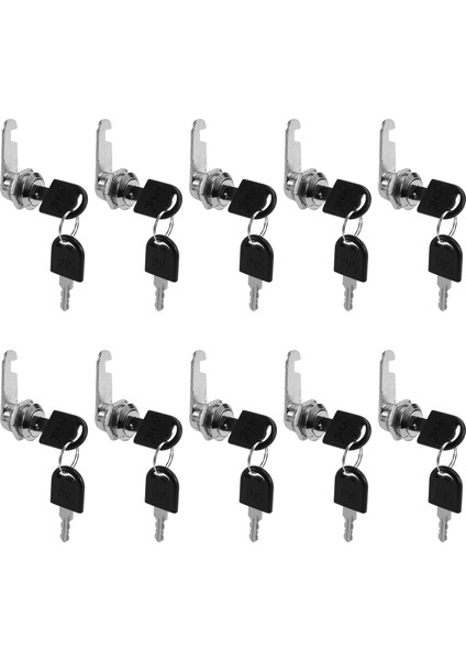 10 Set Güvenlik Kilidi Metal Silindir Dolabı Locker Cam Kilit Anahtarlı Güvenlik Posta Kutusu Kilit Çekmecesi 16MM (Yurt Dışından) fiyatları