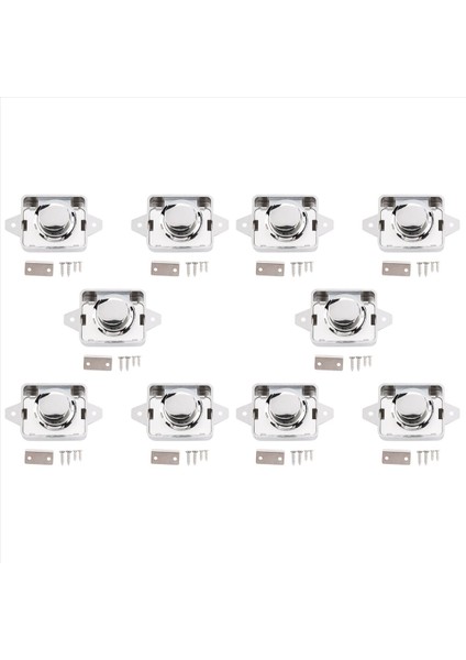 10PCS Camper Araba Itme Kilidi Çapı Rv Karavan Tekne Motor Ana Dolap Çekmecesi Mandal Düğmesi Kilitler Mobilya Donanımı (Yurt Dışından)