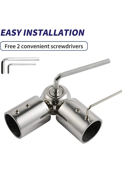 2 Adet Perde Çubukları Köşe Konnektörü, 1 Inçlik Pencere Perde Çubukları (Gümüş) Için Ayarlanabilir Perde Çubuk Köşe Konnektörü (Yurt Dışından) fırsatları