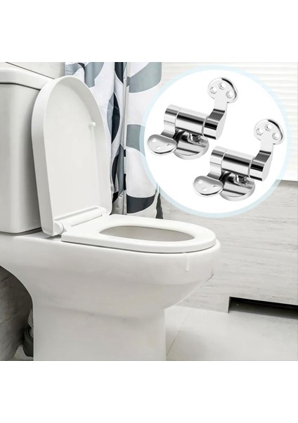 Tuvalet Koltuk Menteşe 1 Pair Yedek Paslanmaz Çelik Menteşeler Tüm Tuvalet Koltuk Kapağı Kapak Yumuşak Yakın Klozet Bağlantı Parçaları (Yurt Dışından) fırsatları