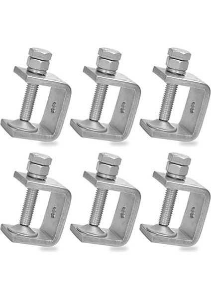 6 Adet 1 Inç Paslanmaz Çelik Ahşap Işleme Için Küçük C-Clamp, Ağır Hizmet Tipi Metal U-Kelepçeleri Mini Masa Kaplan-Kelepçe (Yurt Dışından)