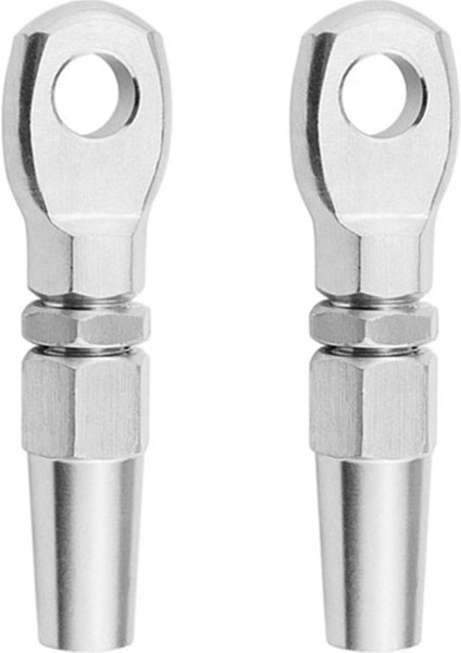 2pcs Deniz Sınıfı 316 Paslanmaz Çelik Yağsız Göz Terminali Kablosu Ipi Dıy Montaj Teçhizat Donanımı Donanım Korkuluk Kiti (Yurt Dışından)