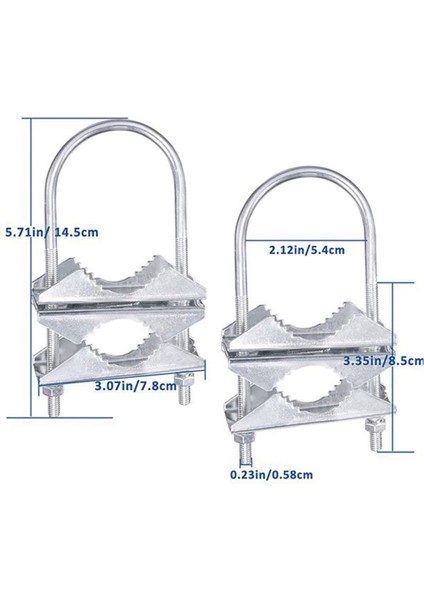 Çift Anten Mast Kelepçesi V-Jaw Bracket U Cıvats Boru Montaj Donanımı Yagi Wifi Anten, Tv Anten, Cb Ham Için Set (Yurt Dışından) modelleri