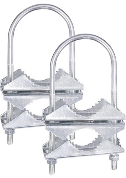Çift Anten Mast Kelepçesi V-Jaw Bracket U Cıvats Boru Montaj Donanımı Yagi Wifi Anten, Tv Anten, Cb Ham Için Set (Yurt Dışından) fırsatları