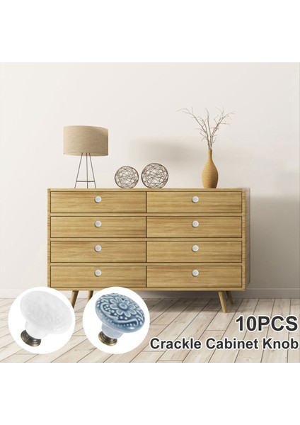 10 Adet Çekmece Çekme Kulpları Yuvarlak Dolap Düğmeleri Vintage Seramik Kapı Düğmeleri Dolap Dolap Gardırop Dresser Beyaz (Yurt Dışından) indirimleri