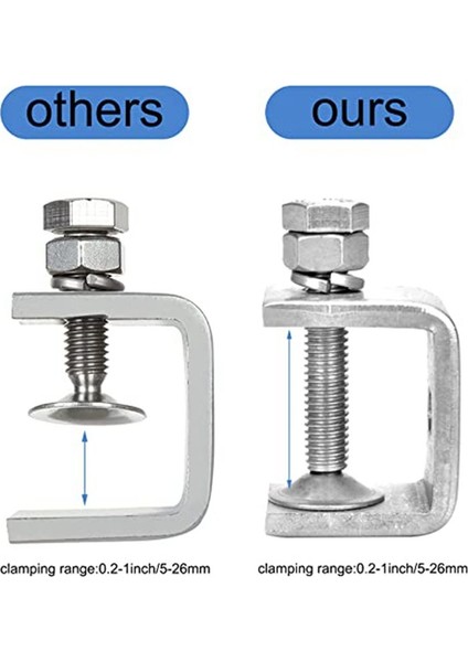 6 Adet 1 Inç Paslanmaz Çelik Ahşap Işleme Için Küçük C-Clamp, Ağır Hizmet Tipi Metal U-Kelepçeleri Mini Masa Kaplan-Kelepçe (Yurt Dışından) indirimleri