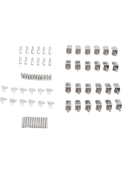 72PCS Raf Mandalları Destek Kiti, 6 Stil Raf Pimleri, Nikel Kaplı Kabin Raf Mandalları Raflar Için Kitaplık Kitaplık Mandalları (Yurt Dışından) fırsatları