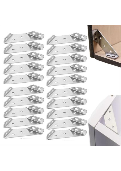 20PCS Evrensel Mobilya Köşe Konnektörü, Açılı Bağlantı Konnektörü Mobilya Üçgen Destek Çerçevesi (Yurt Dışından) fiyatları