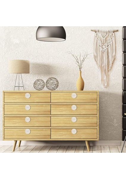 Boho Rattan Dresser Knobs Yuvarlak Ahşap Çekmece Düğmeleri El Yapımı Hasır Dokuma ve Vidalar Boho Mobilya Düğmeleri Bej 12PC (Yurt Dışından) fiyatları