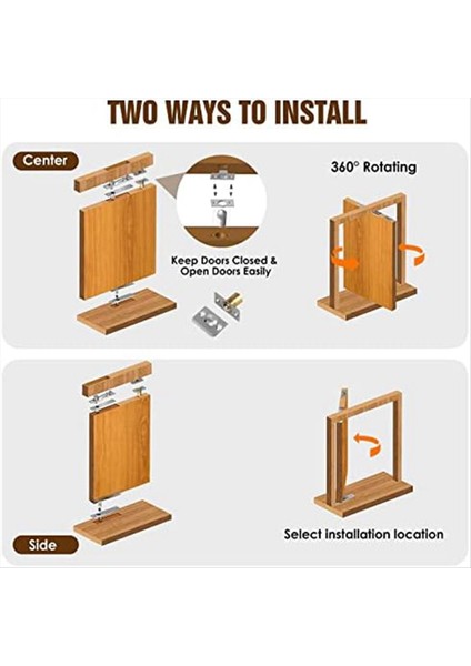 Kapı Pivot Menteşesi, 200 Lbs&#39;ye Kadar Ağır Hizmet Tipi Ahşap Kapılar Için Hedef Vuruş Donanımı ile Görünmez Pivot Menteşe Sistemi Tip I (Yurt Dışından) fırsatları