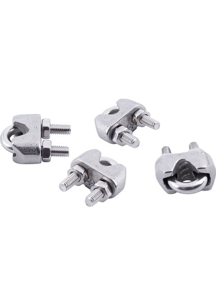 4pcs Paslanmaz Çelik Kablo Klipsi 5/32 Inç 4 mm Telli Ipler Için (Yurt Dışından)