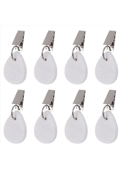 8pcs Masa Örtüsü Ağırlıkları Gözyaşı Tablosu Kapağı Ağırlıklar Metal Klips Masa Örtüsü Kolye Taş Masa Ağırlıkları Askılar (Yurt Dışından) modelleri