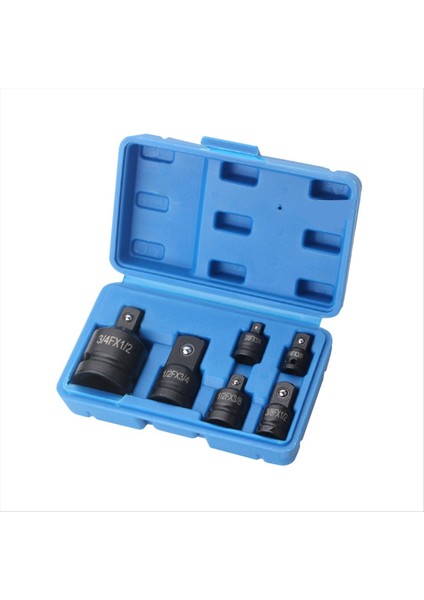 6pcs Adaptör Pnömatik Kılıf Kafası 1/2 Ila 3/4 Mavi Plastik Kutu Otomobil Torku Mekanik Donanım Ürünleri (Yurt Dışından)