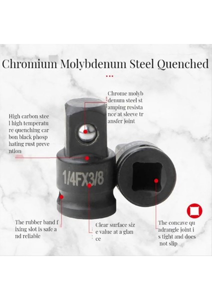 6pcs Adaptör Pnömatik Kılıf Kafası 1/2 Ila 3/4 Mavi Plastik Kutu Otomobil Torku Mekanik Donanım Ürünleri (Yurt Dışından) fırsatları