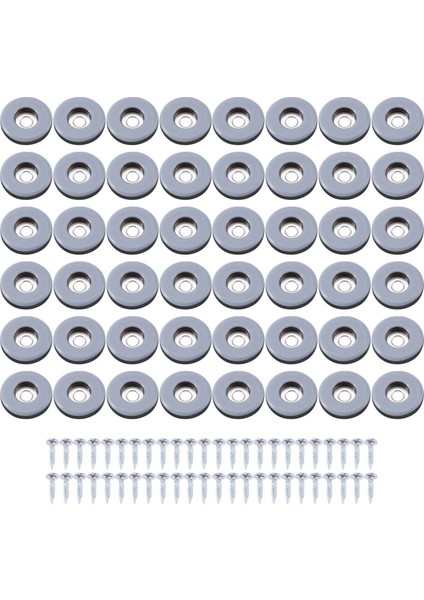 48PCS Mobilya Planörleri Ptfe Kiremitli Parke Zeminler Için Vidalı Zemin Koruyucusu ile Kolay Hareket Eden Kaydırıcılar (25MM Yuvarlak) (Yurt Dışından)