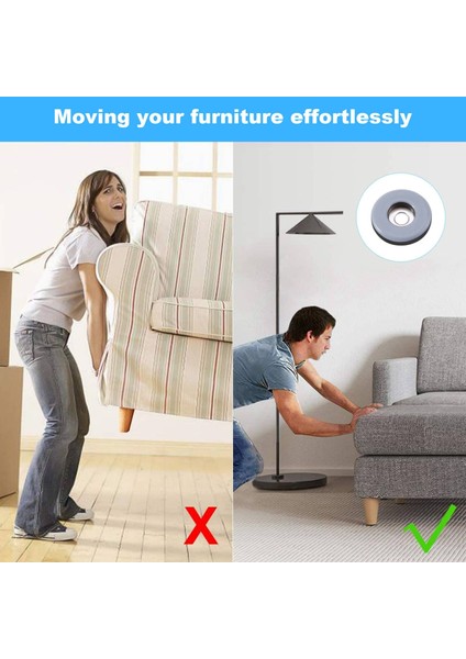 48PCS Mobilya Planörleri Ptfe Kiremitli Parke Zeminler Için Vidalı Zemin Koruyucusu ile Kolay Hareket Eden Kaydırıcılar (25MM Yuvarlak) (Yurt Dışından) indirimleri