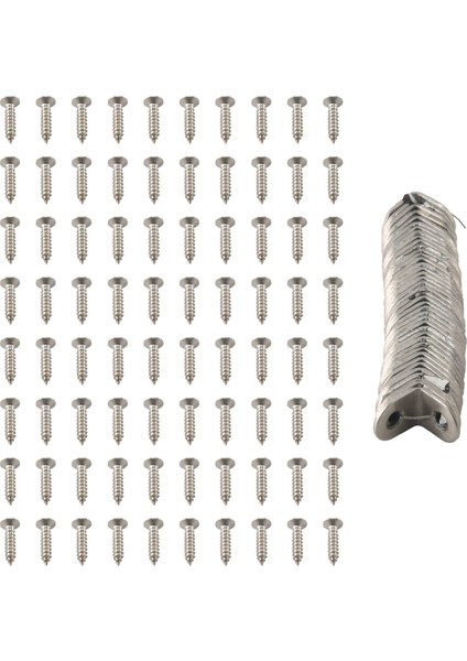 40PCS L 80PCS Vidalı Braket Köşesi, Köşe Parantezi, Ahşap Mobilya Için Açılı Braket Tutturucu Yatak Kuşağı Dolabı (Yurt Dışından)