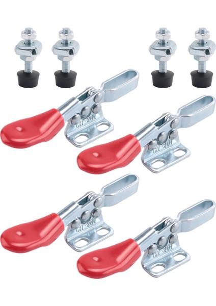 4pcs Hızlı Serbest Bırakma Kelepçesi GH-201 Antislip Yatay 59LBS Makine Çalışma, Ahşap Işleme Için Kapasite Tutma Kapasitesi (Yurt Dışından) fırsatları