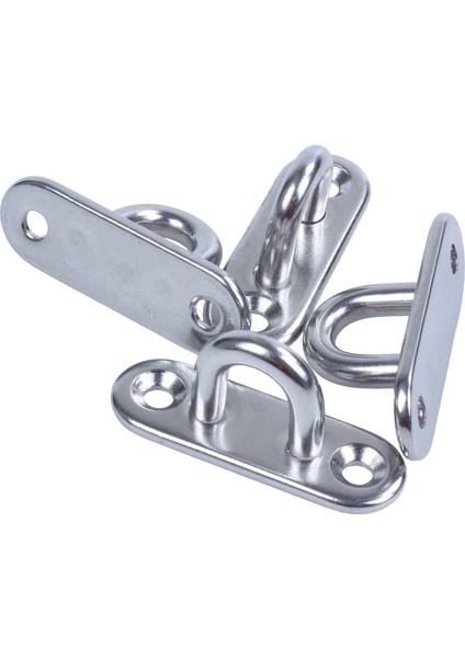 4pcs 5mm 304 Paslanmaz Çelik Dikdörtgen Ped Göz Plakası Zımba Halka Kanca (Yurt Dışından)